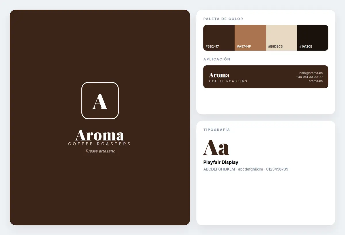 Ejemplo de Aroma · Cafetería