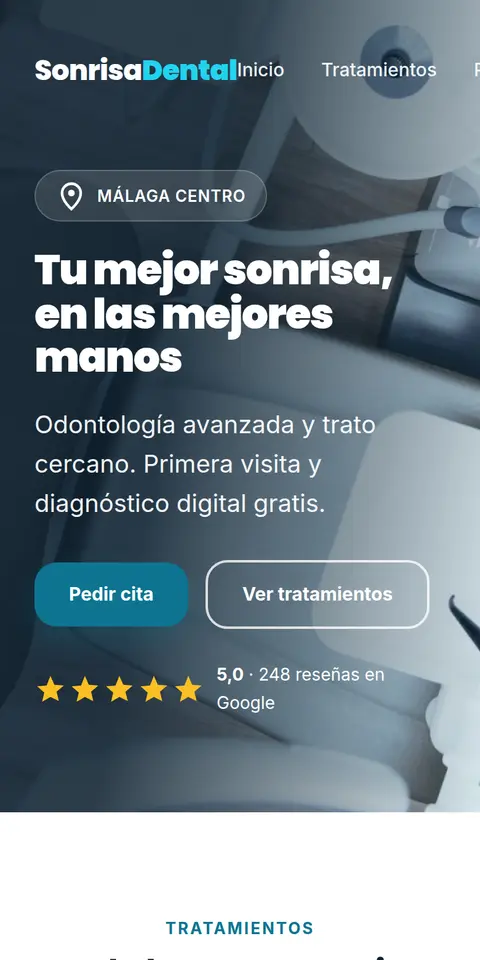 Versión móvil del diseño